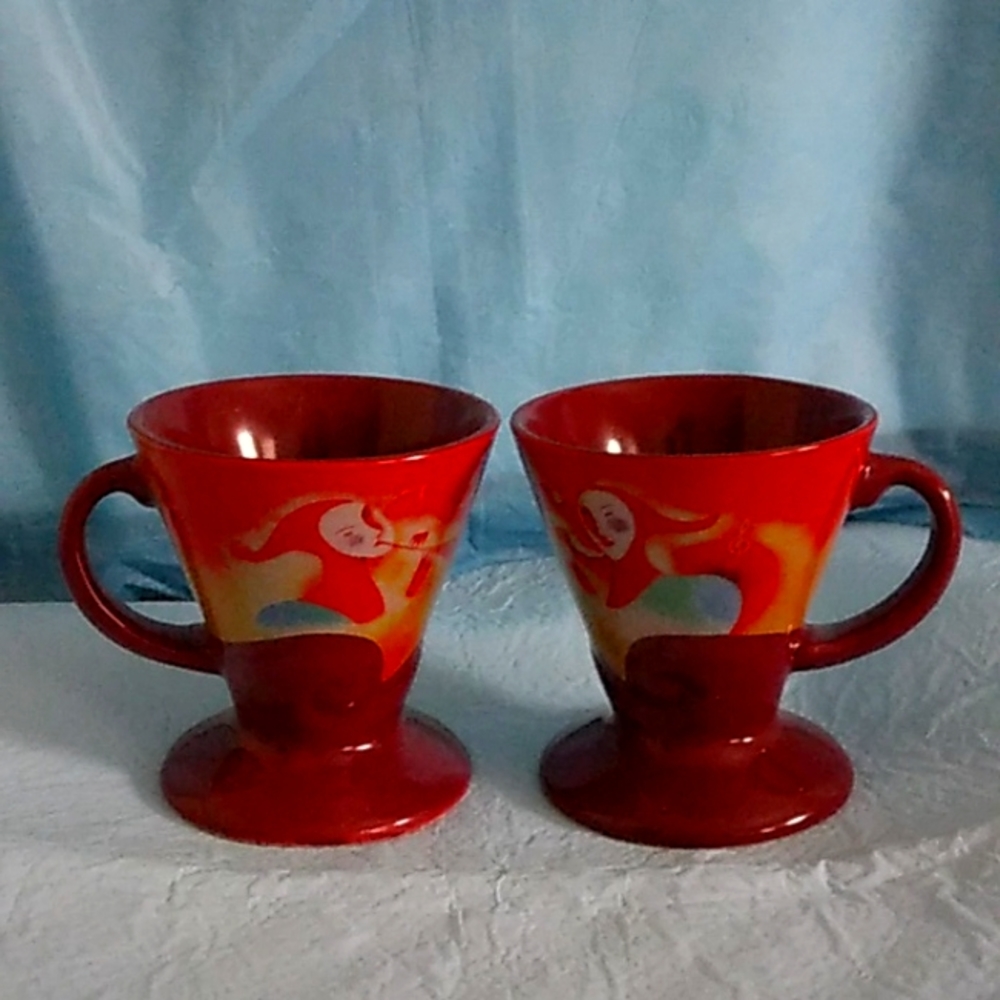Linda Frichtel Set Of 2 Vintage Jazz Mardi Gras Source Incorporated Cups 1999